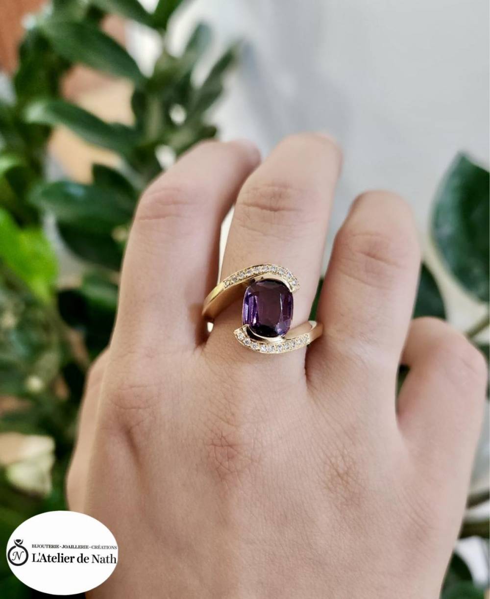 amethyste or jaune diamants